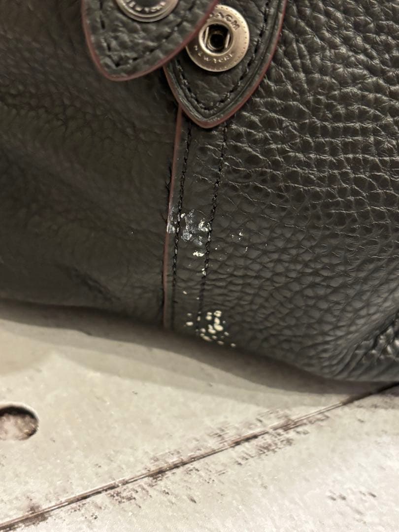 ● COACH コーチ　ボストンバッグ　レザー　ブラック　黒