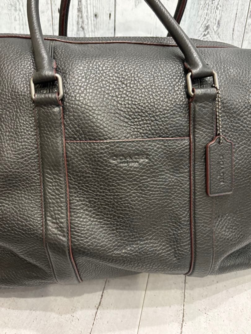 ● COACH コーチ　ボストンバッグ　レザー　ブラック　黒