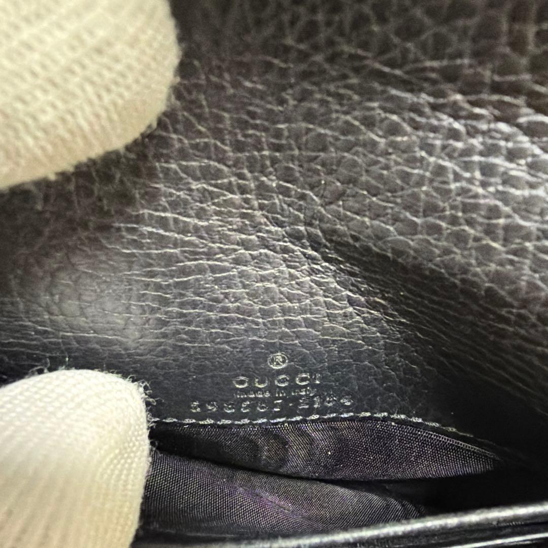 GUCCI　グッチ　折り財布　GGマーモント　ブラック　黒　極美品‼️
