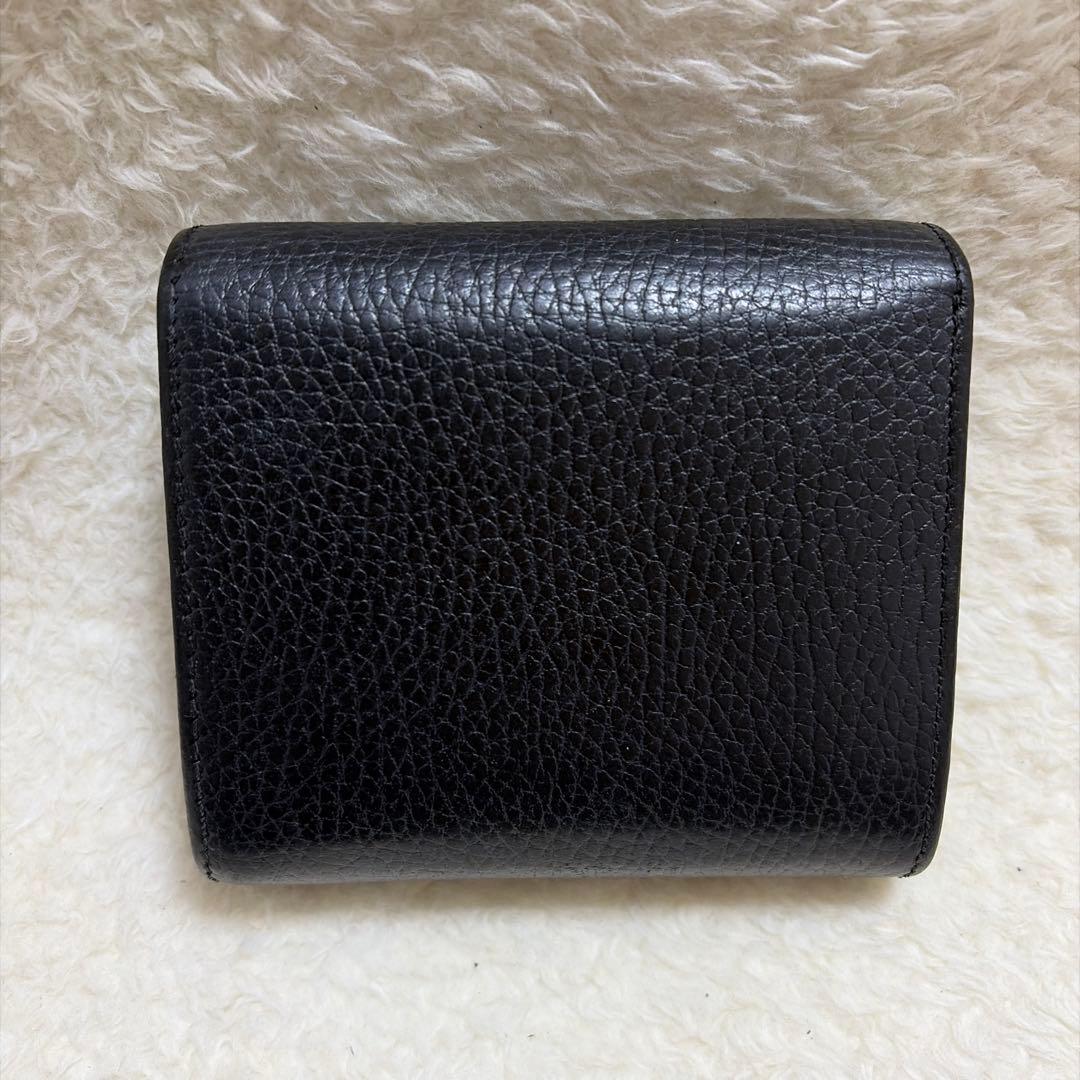 GUCCI　グッチ　折り財布　GGマーモント　ブラック　黒　極美品‼️