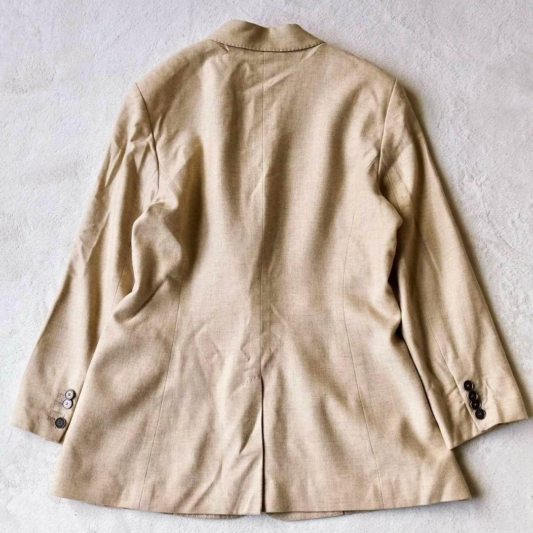 HERMES エルメス 100%カシミア テーラードジャケット ベージュ　シルク