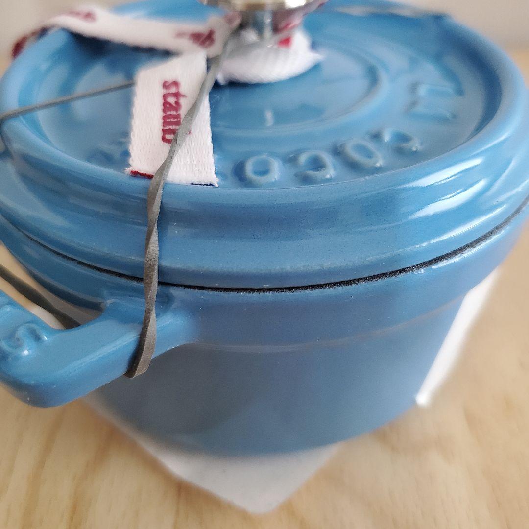 ストウブ40周年記念 ココテン① ココット 10cm サックスブルー STAUB