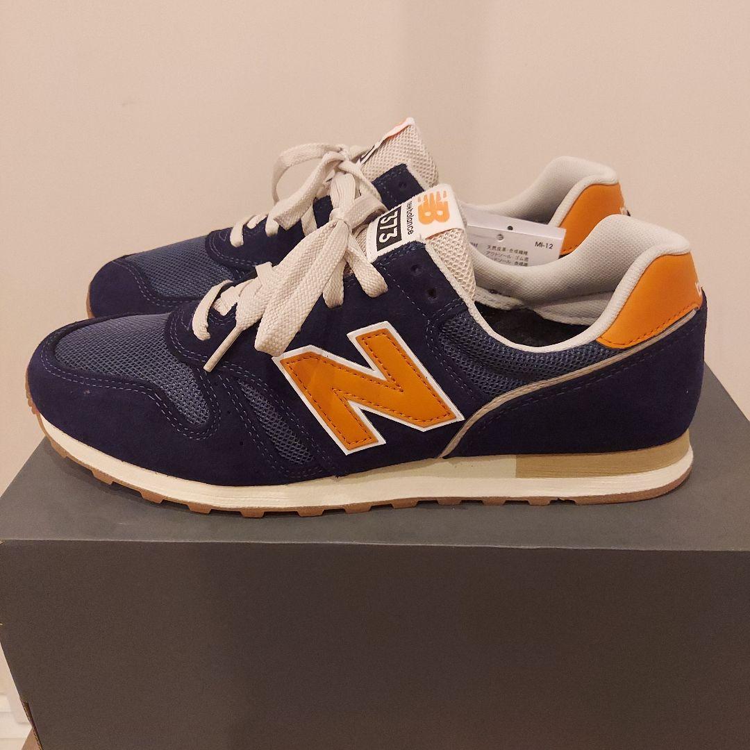 new balance 373 ネイビー/オレンジ