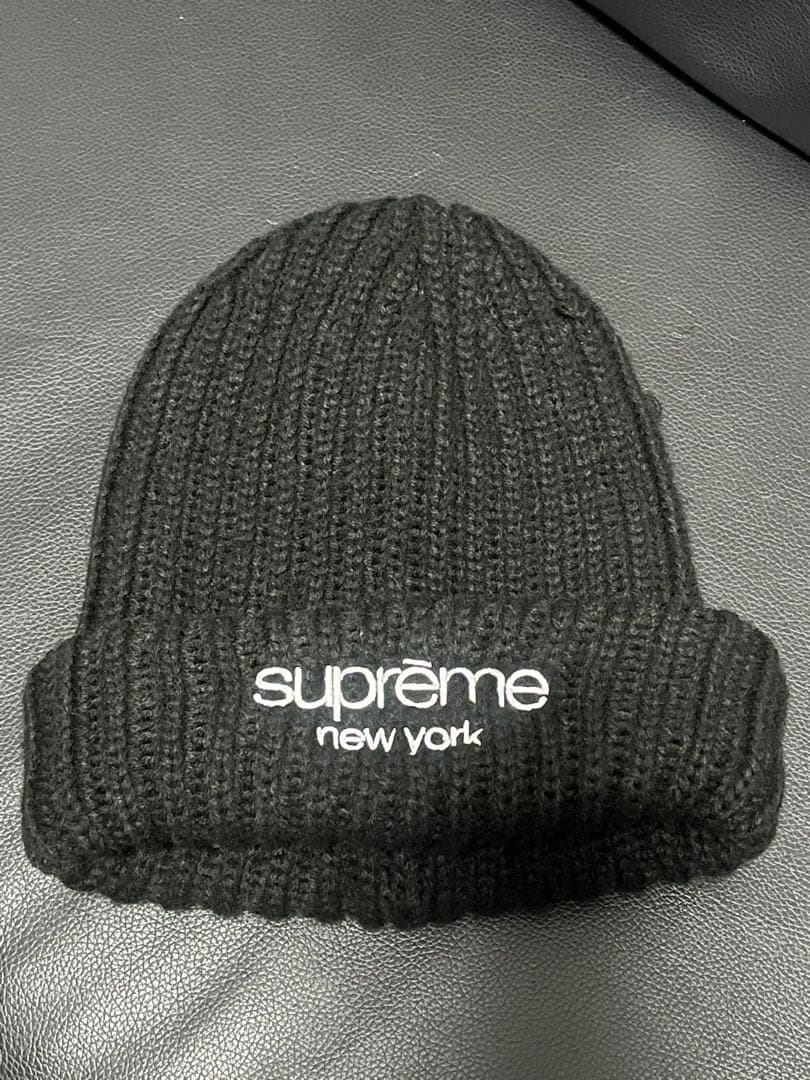 supreme ビーニー ニット帽 黒