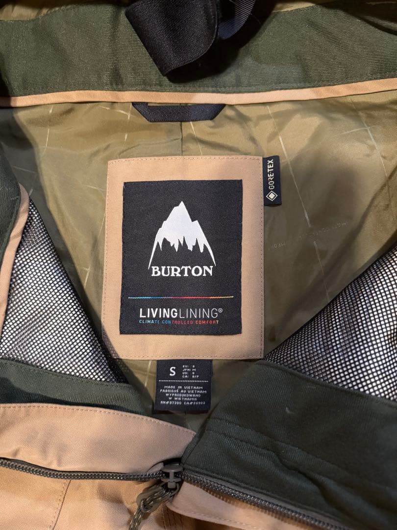 Burton Living Lining スノーボードウェア S ベージュ