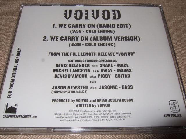 VOIVOD,直筆サイン入り,LLICA,新品CD,メタリカ