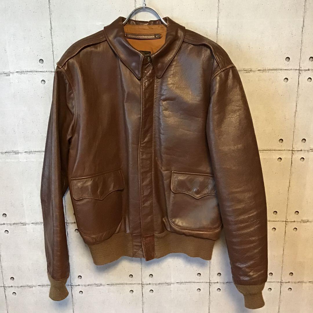 【USA製】AVIREX A-2 バックペイント 38 CONMARジップ M