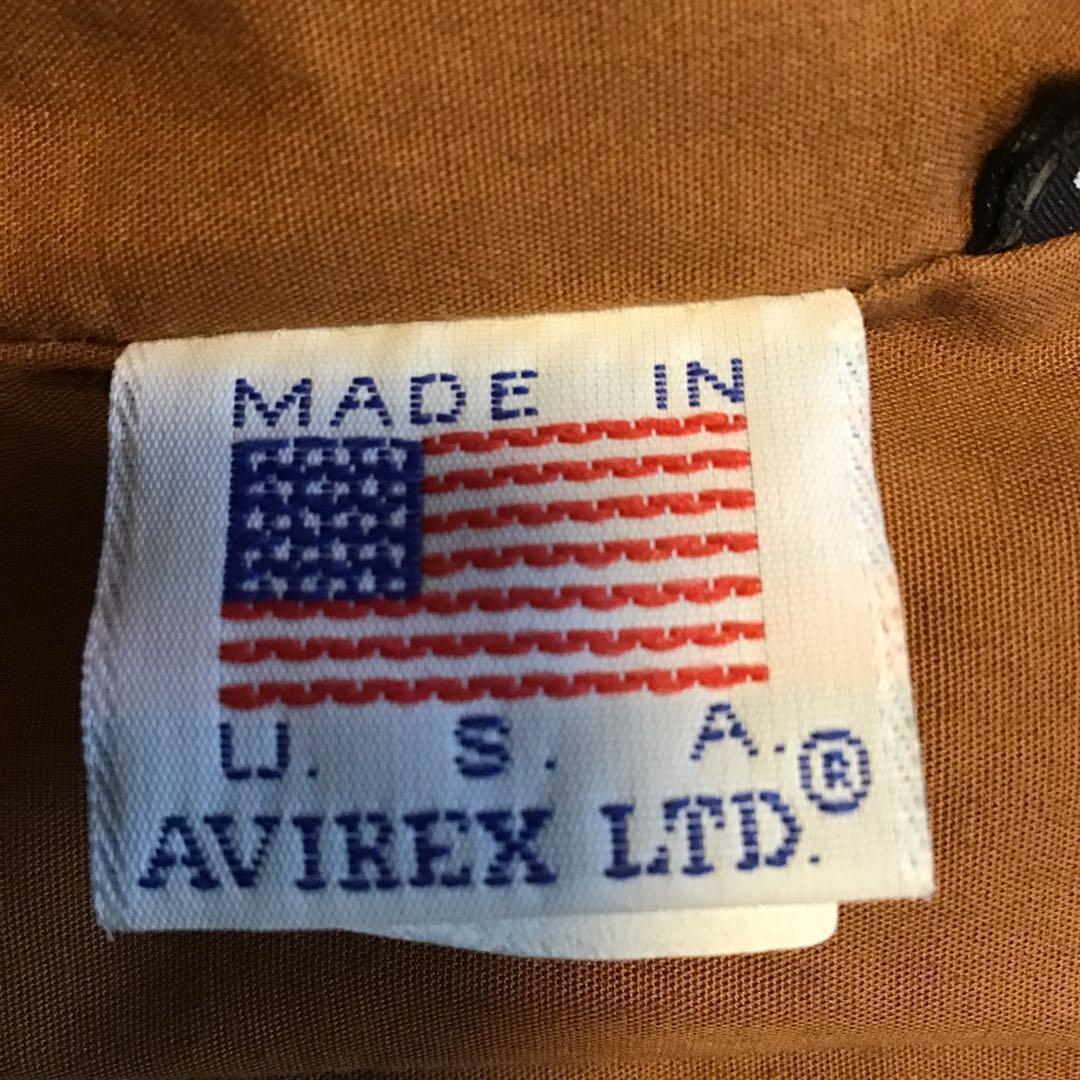 【USA製】AVIREX A-2 バックペイント 38 CONMARジップ M