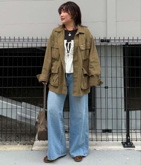 DISCOAT　ゆゆさん監修/理想を叶える♡欲張りライトオンスデニムワイドパンツ