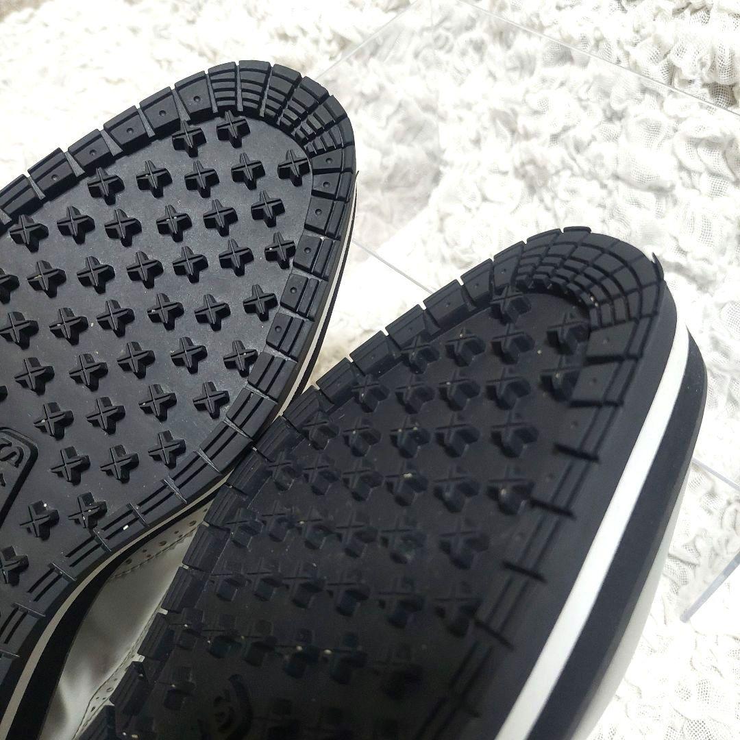 【美品】セントアンドリュース 厚底スパイクレスゴルフシューズ 25cmシルバー