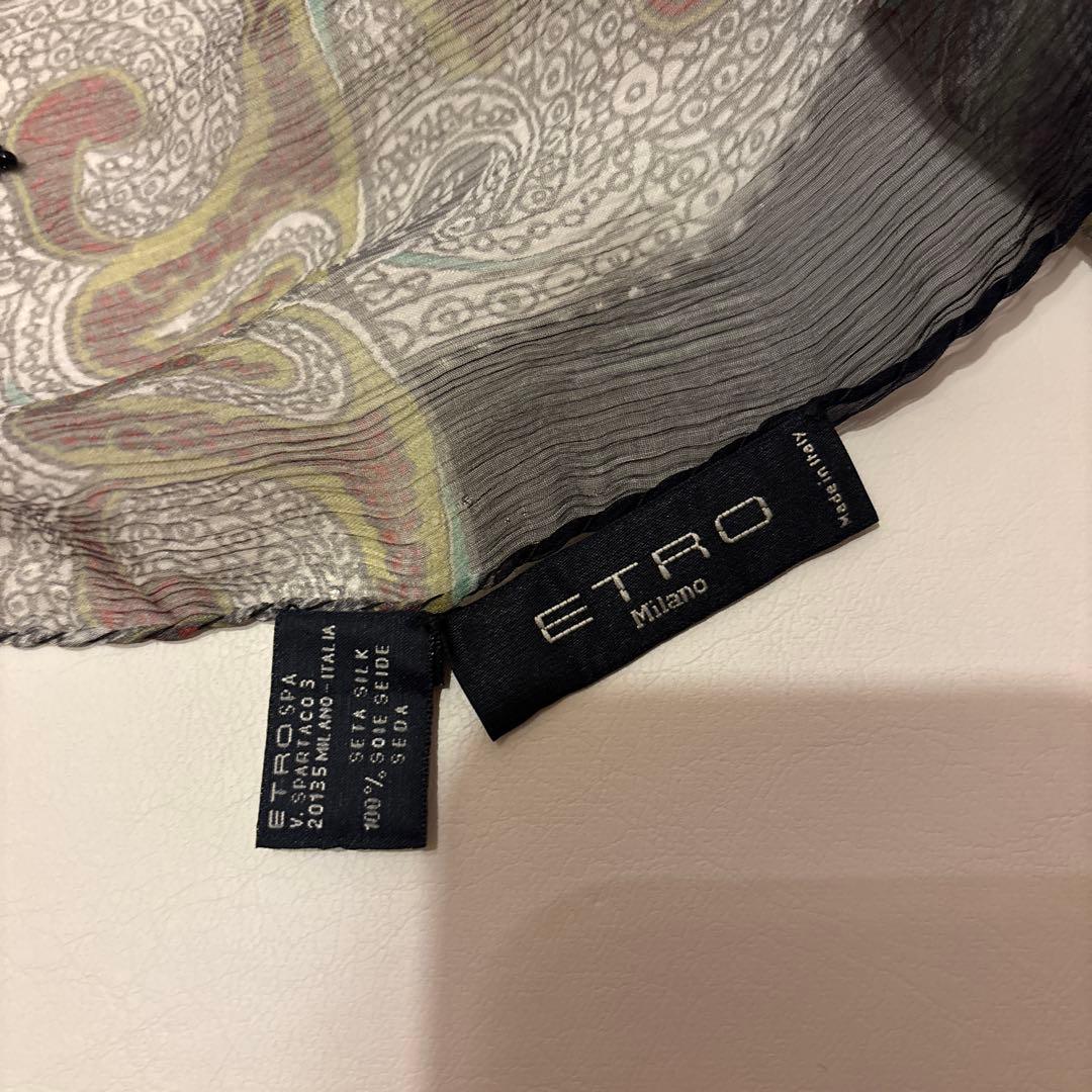 ETRO エトロ スカーフ ショール ビーズ ペイズリー