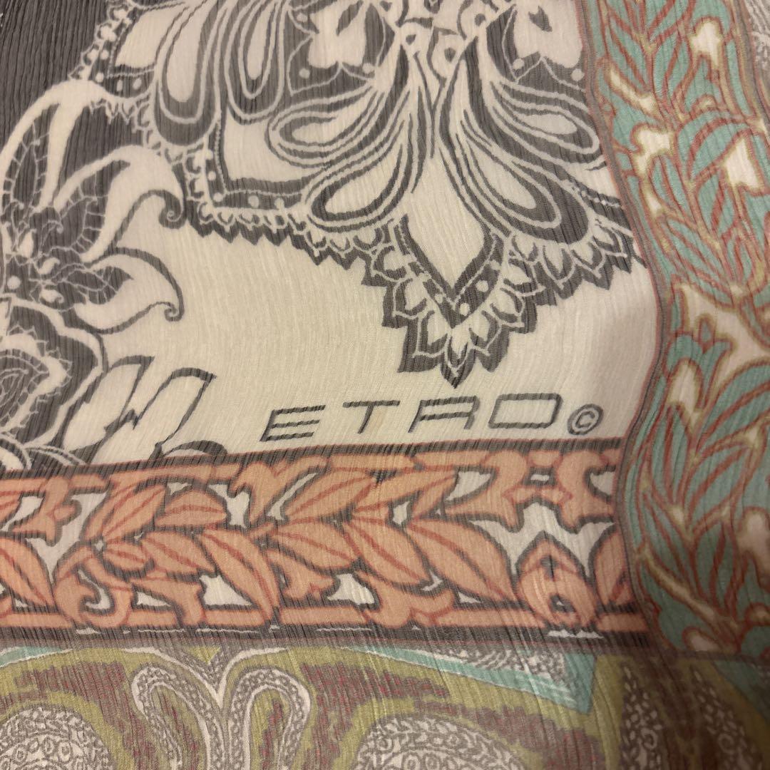 ETRO エトロ スカーフ ショール ビーズ ペイズリー