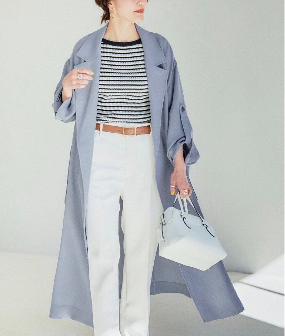 spick&span ビッグカラーガウンコート