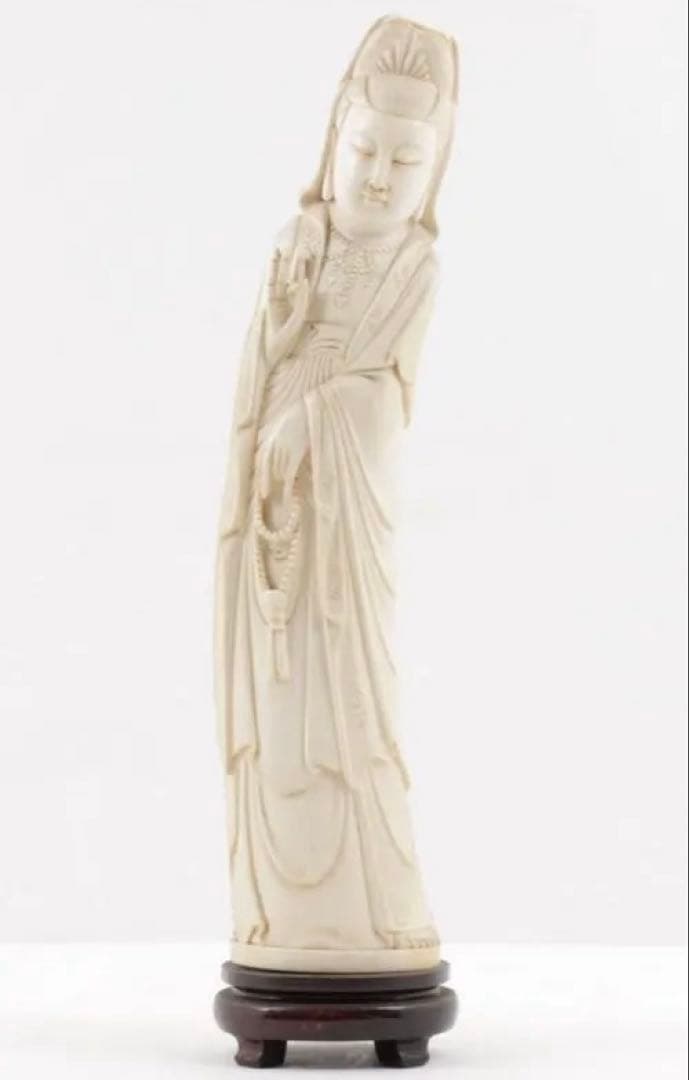 Ahmad 　極上古美術品　マンモス　観音菩薩立像 40cm 1.1Kg