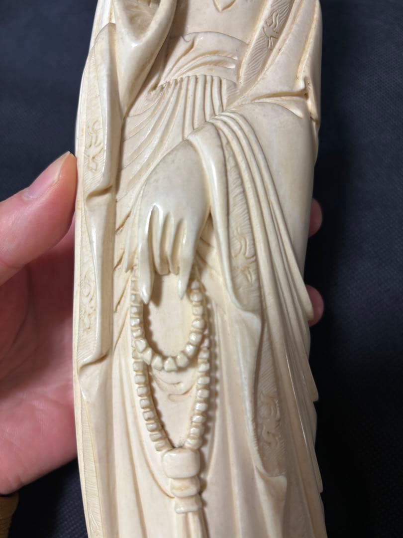 Ahmad 　極上古美術品　マンモス　観音菩薩立像 40cm 1.1Kg