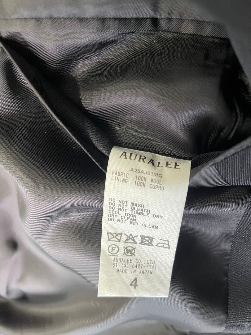 ジャケット・アウター AURALEE LIGHT WOOL MAX GABARDINE JACKET