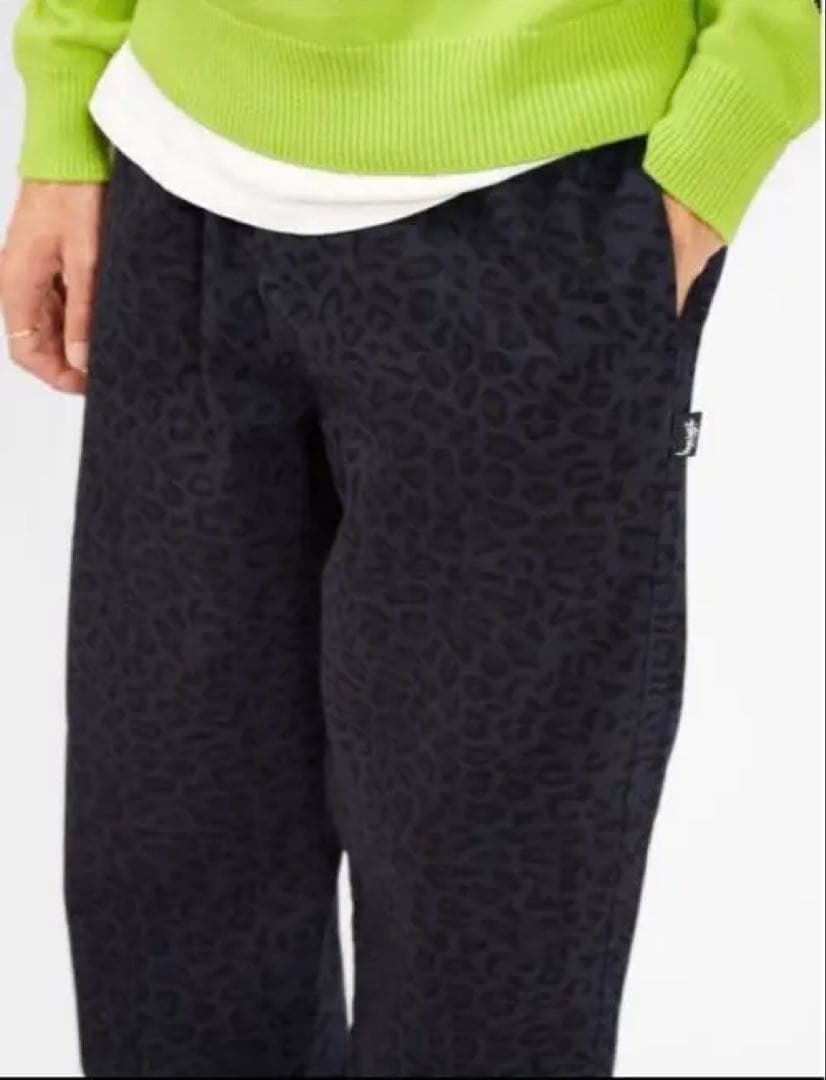 STUSSY LEOPARD BEACH PANT INK BLUE Mサイズ