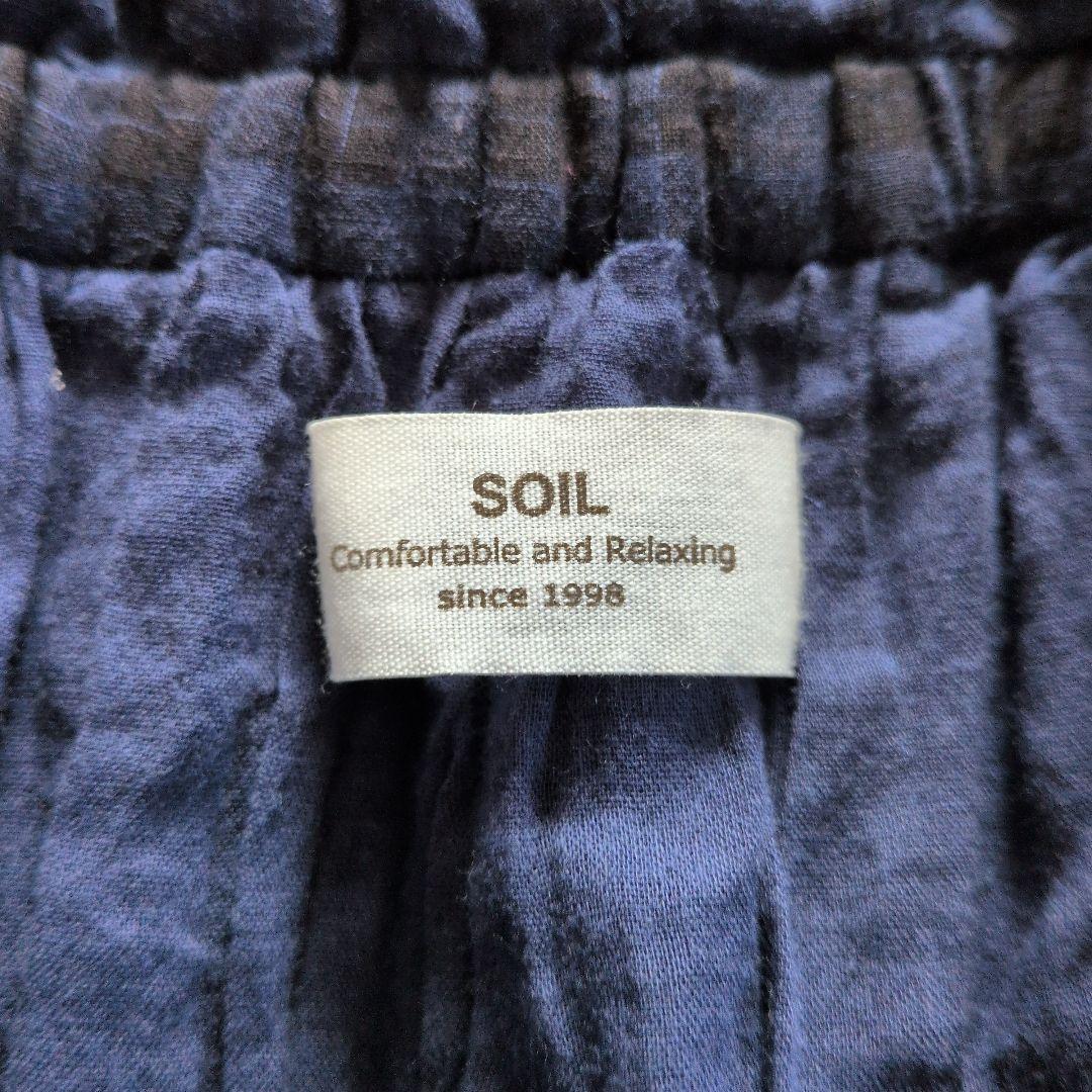 ✨美品【soil】ギンガムチェック ギャザースカート ブルー　ブラック　M〜L