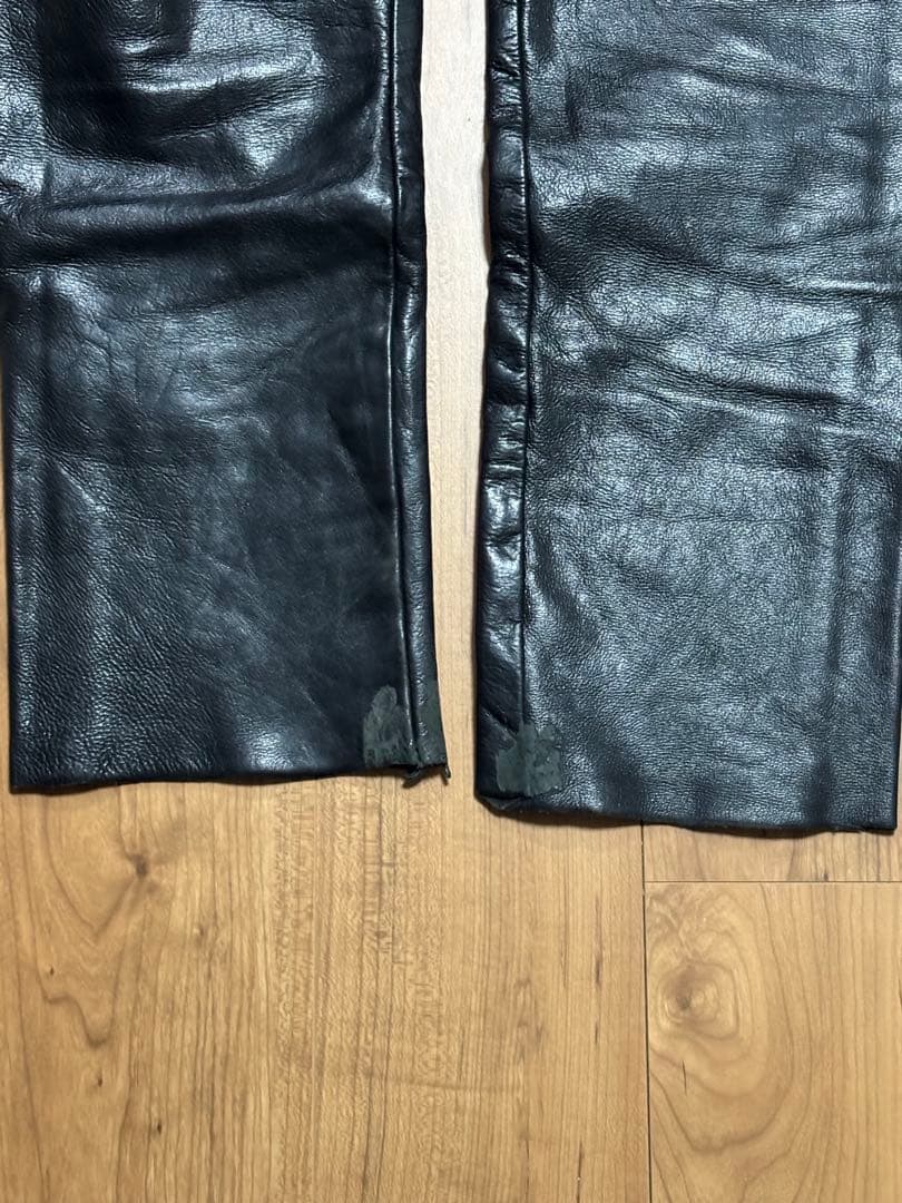 90s Schott レザーパンツ 28 600VS 牛革 USA製 ショット