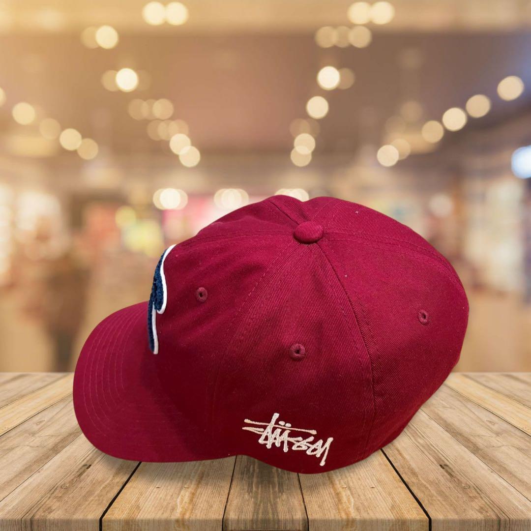即完売　ステューシー　Stussy バーガンディキャップ L/XL