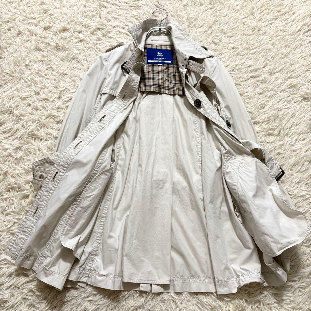 美品✨ バーバリーブルーレーベル　ベルト付トレンチコート　ノバチェック Mサイズ