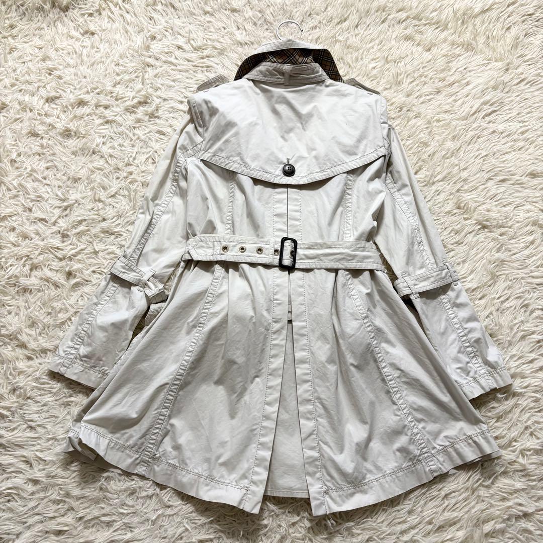 美品✨ バーバリーブルーレーベル　ベルト付トレンチコート　ノバチェック Mサイズ