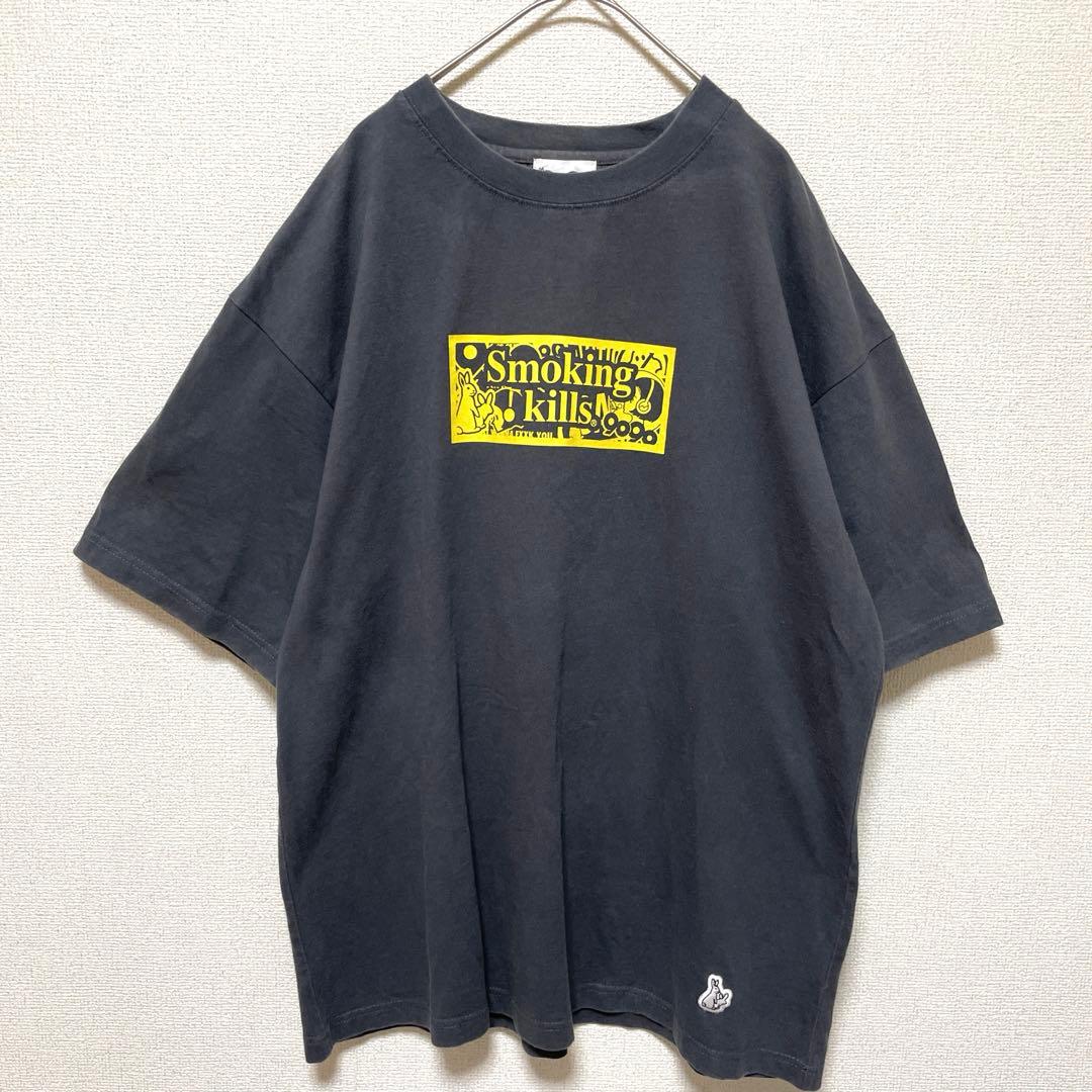 人気コラボ❗️希少 FR2 × 9090 半袖Tシャツ 兎 チャコール XL