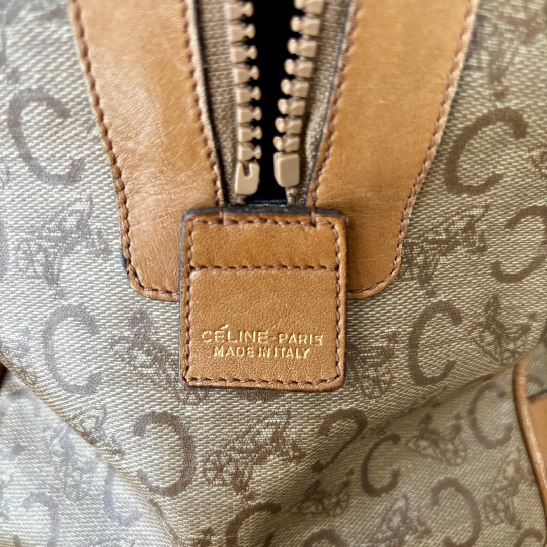 CELINE セリーヌ　Cマカダム　馬車エンブレム　ヴィンテージ　ミニボストン
