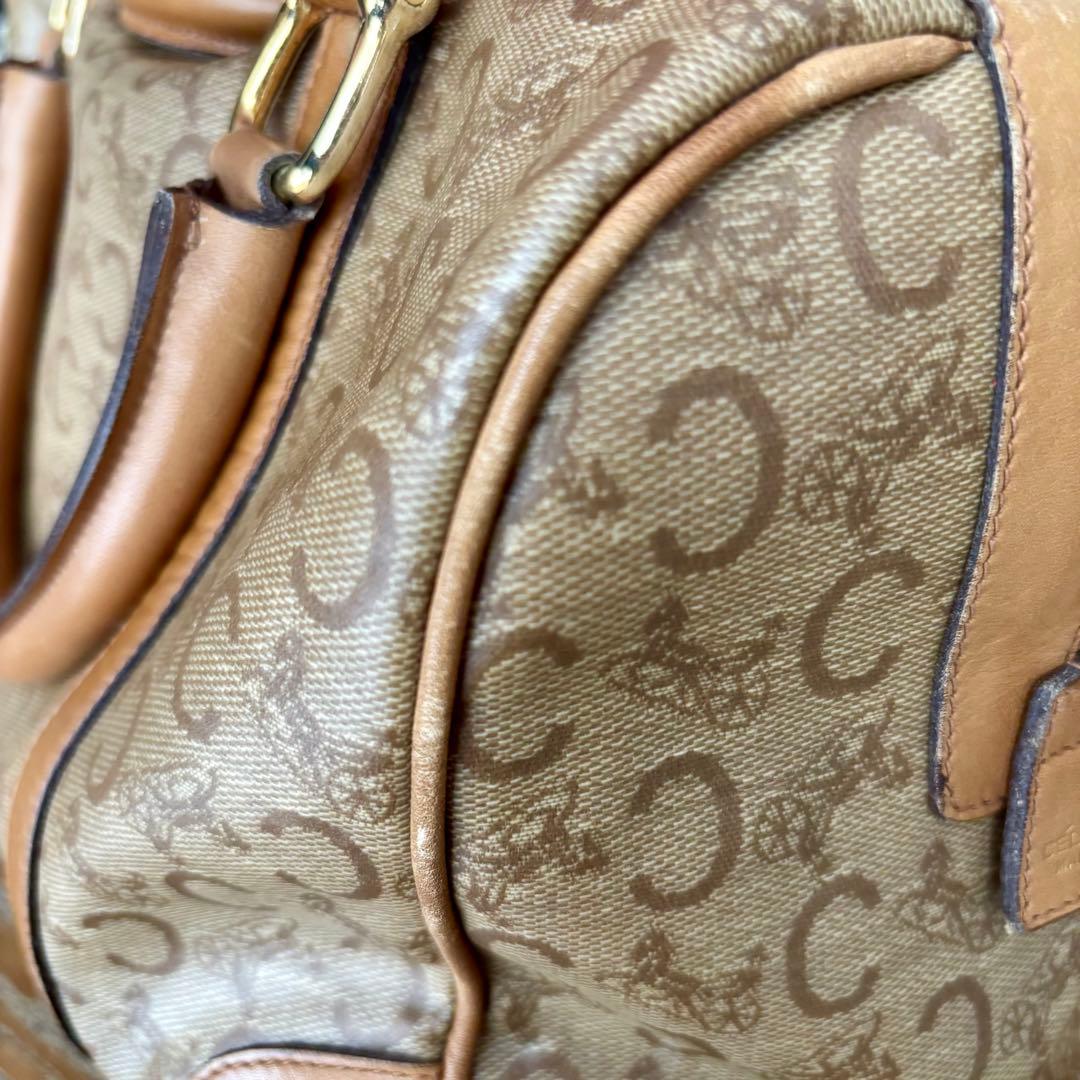 CELINE セリーヌ　Cマカダム　馬車エンブレム　ヴィンテージ　ミニボストン