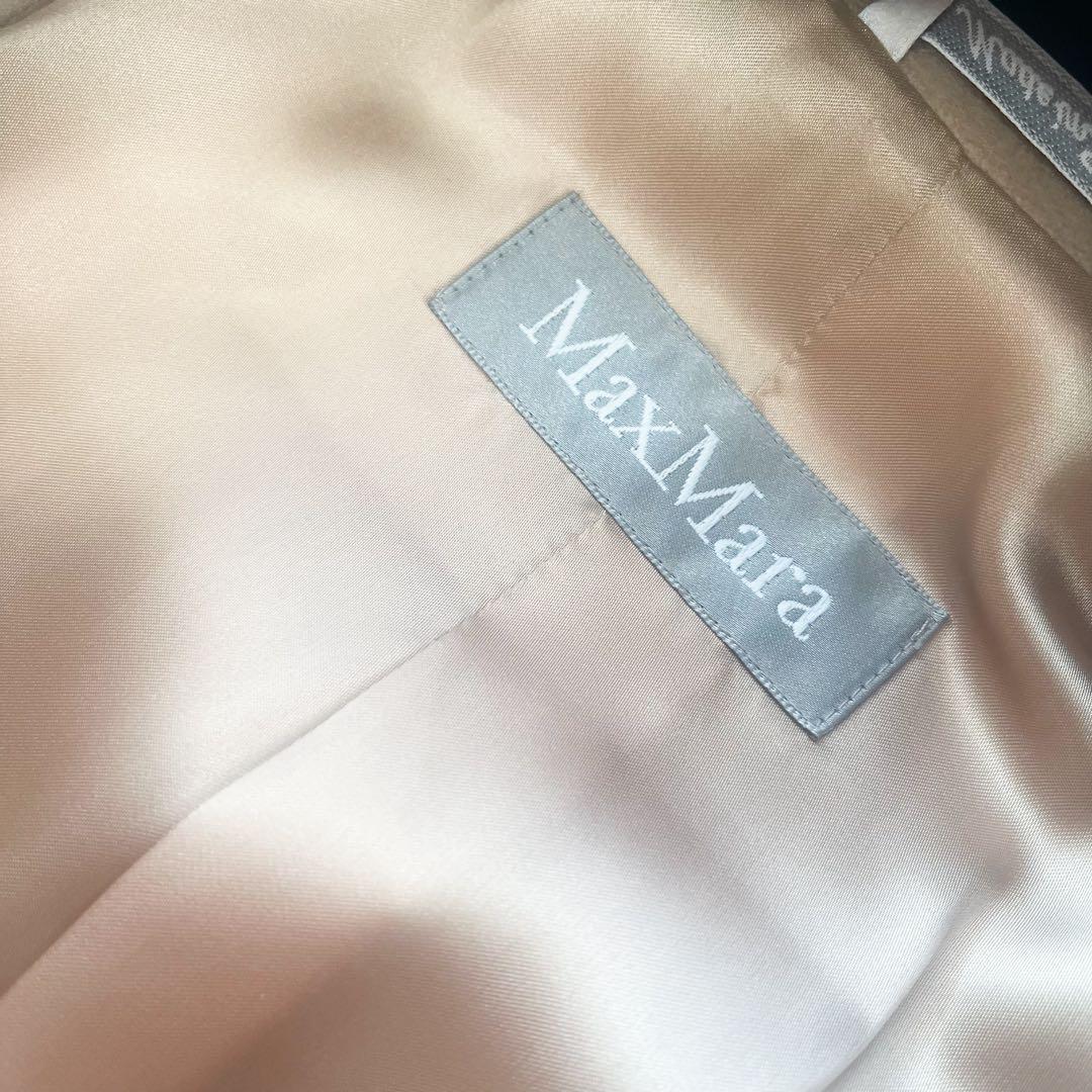 MAXMARA ベルテッドコート ロング ウール 女優襟 ベルト 38