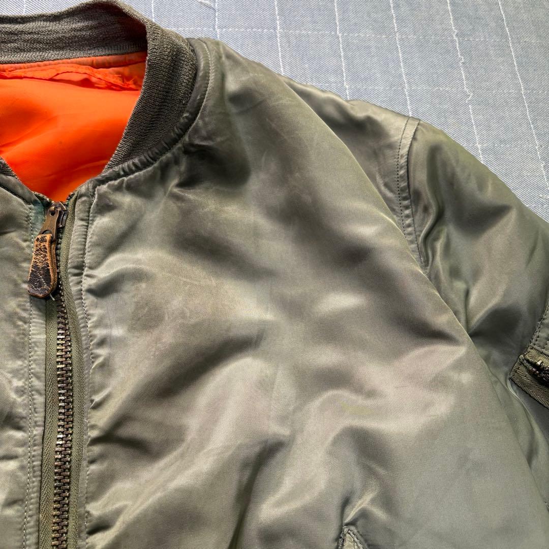 実物 70s Alpha MA-1 フライトジャケット USAF 76年会計 L
