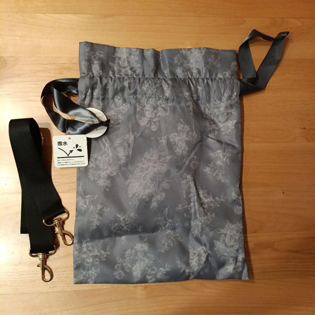 新品！フランフラン　クラシックフラワー　トラベルバッグ　ダークグレー