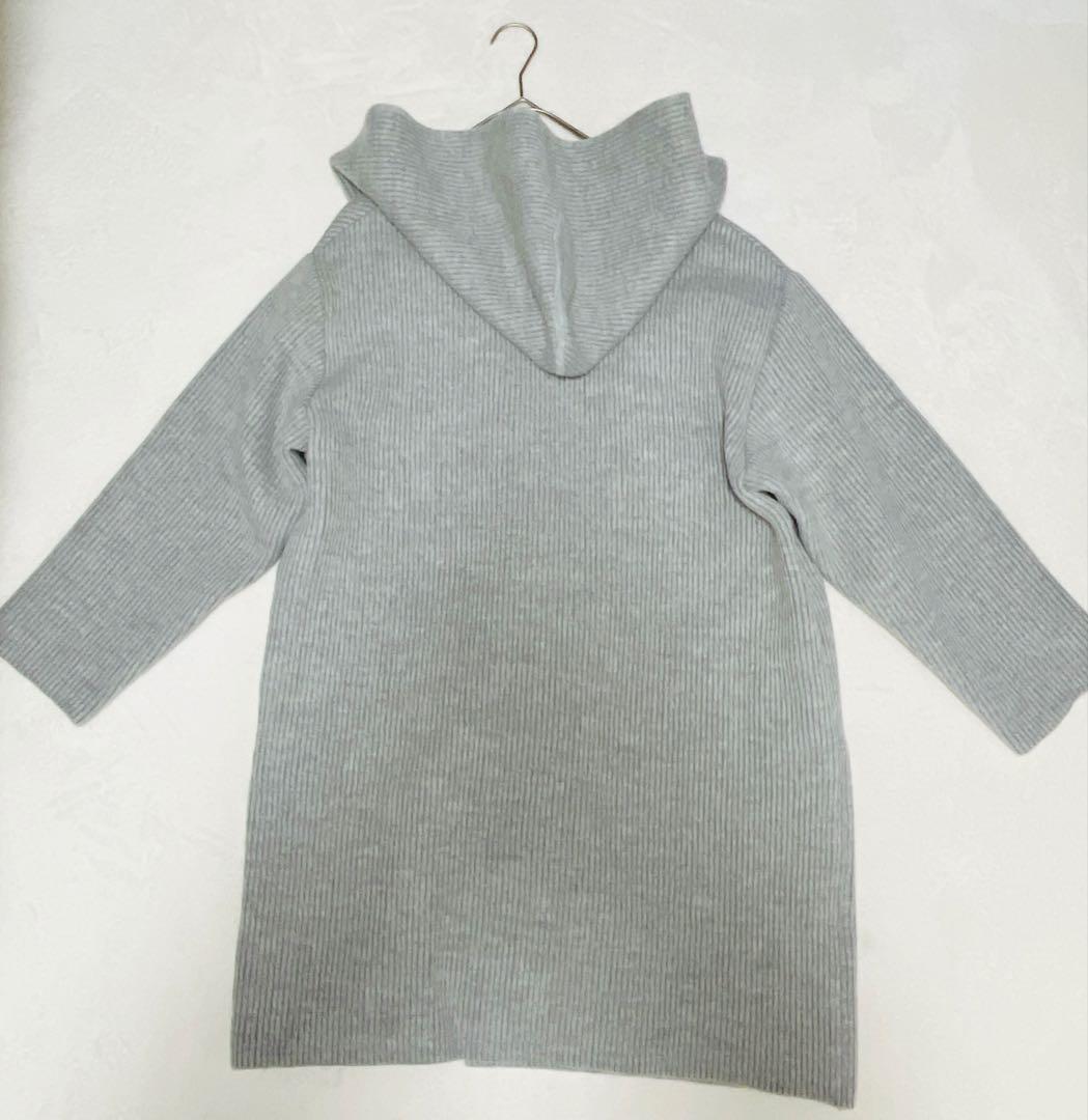 極美品☆ GALERIE VIE ウールフードニットコート　定価5.5万