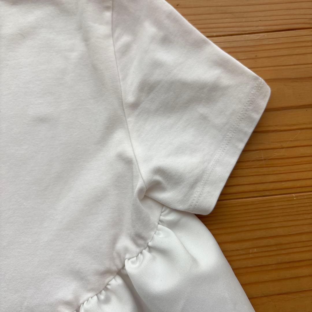 【美品】YOKO CHANペプラム 半袖カットソー 異素材 切替36