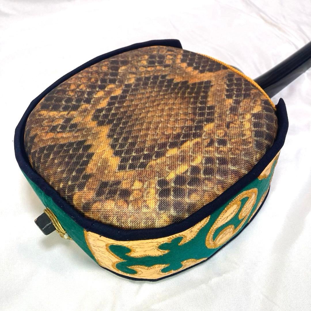 三線 沖縄 収納袋 付属品 初心者 人工皮 蛇革 蛇皮 和楽器