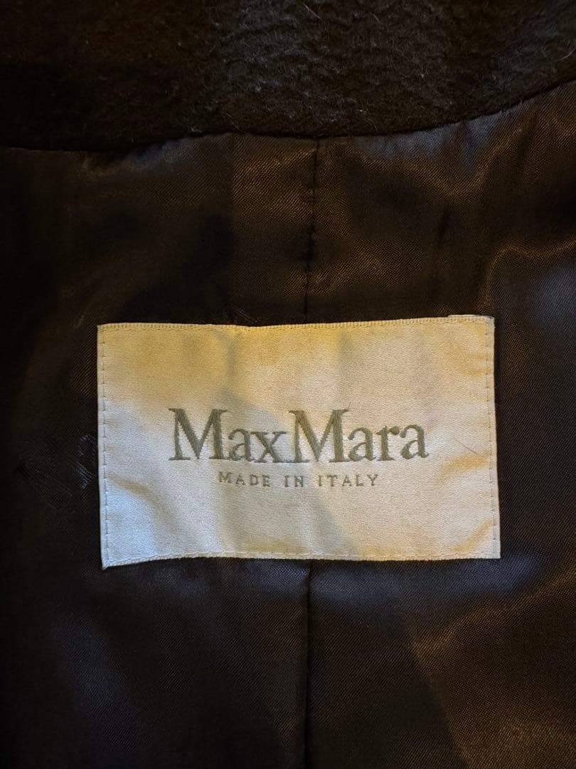 MAXMARA白タグ最高級ライン　アルパカコート　ファーフード