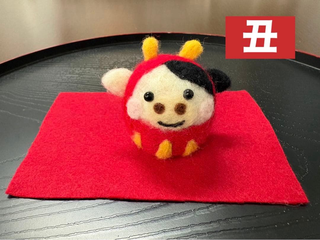 干支ダルマの置物飾り【十二支セット】（羊毛フェルトハンドメイド）