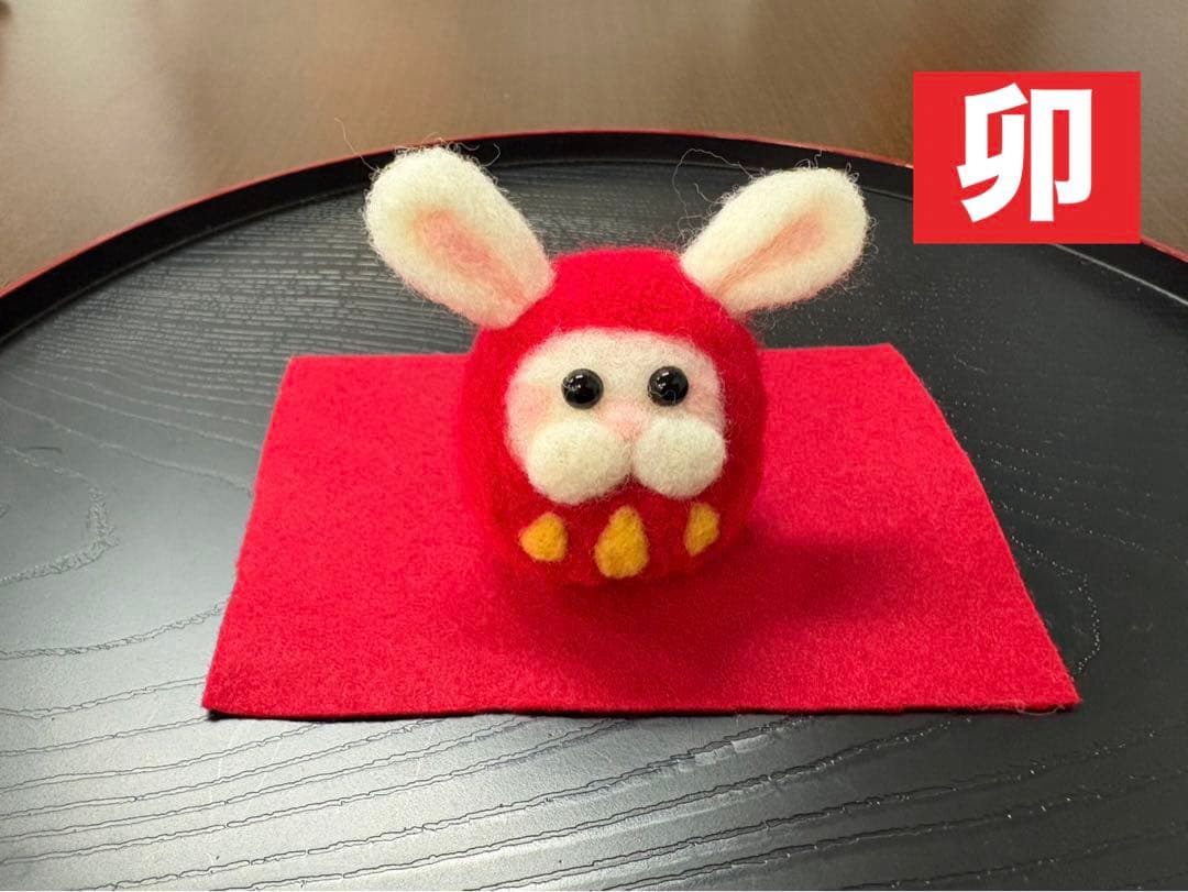 干支ダルマの置物飾り【十二支セット】（羊毛フェルトハンドメイド）