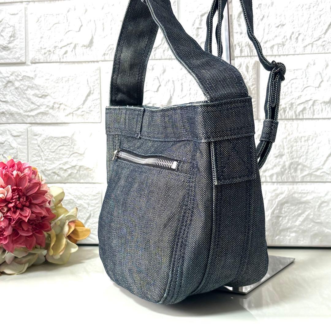希少 PORTER DEEPER ショルダーバッグ デニム地 斜め掛け 廃盤品