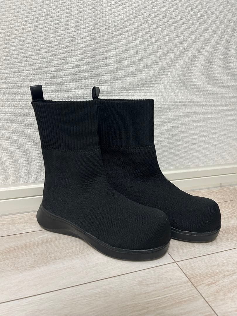 Racbaki ニットブーツ黒