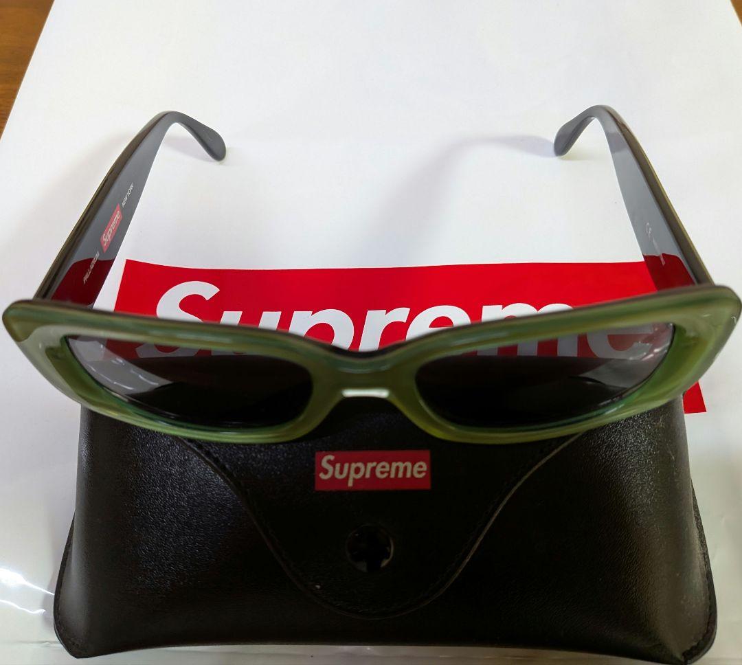 Supreme グリーン サングラス ケース付き