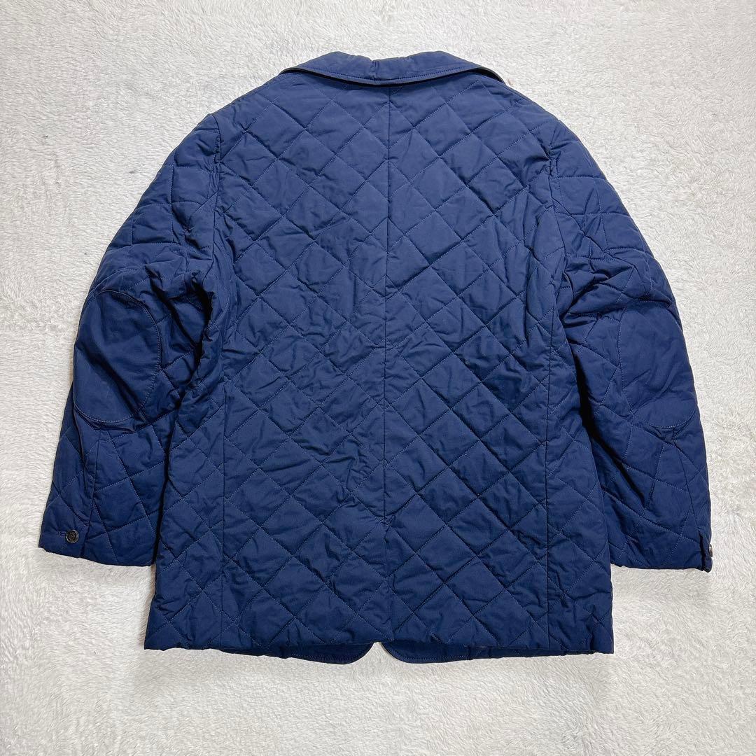dunhill ダンヒル キルティング テーラードジャケット 中綿 ネイビー
