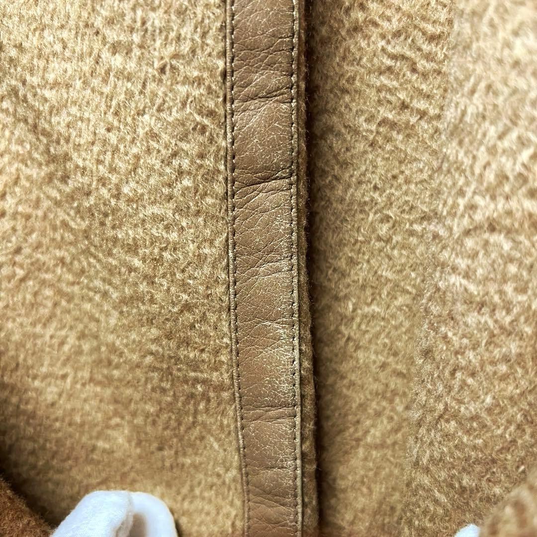 MAX MARA マックスマーラ レザートリム ベルトコート 女優襟 キャメル