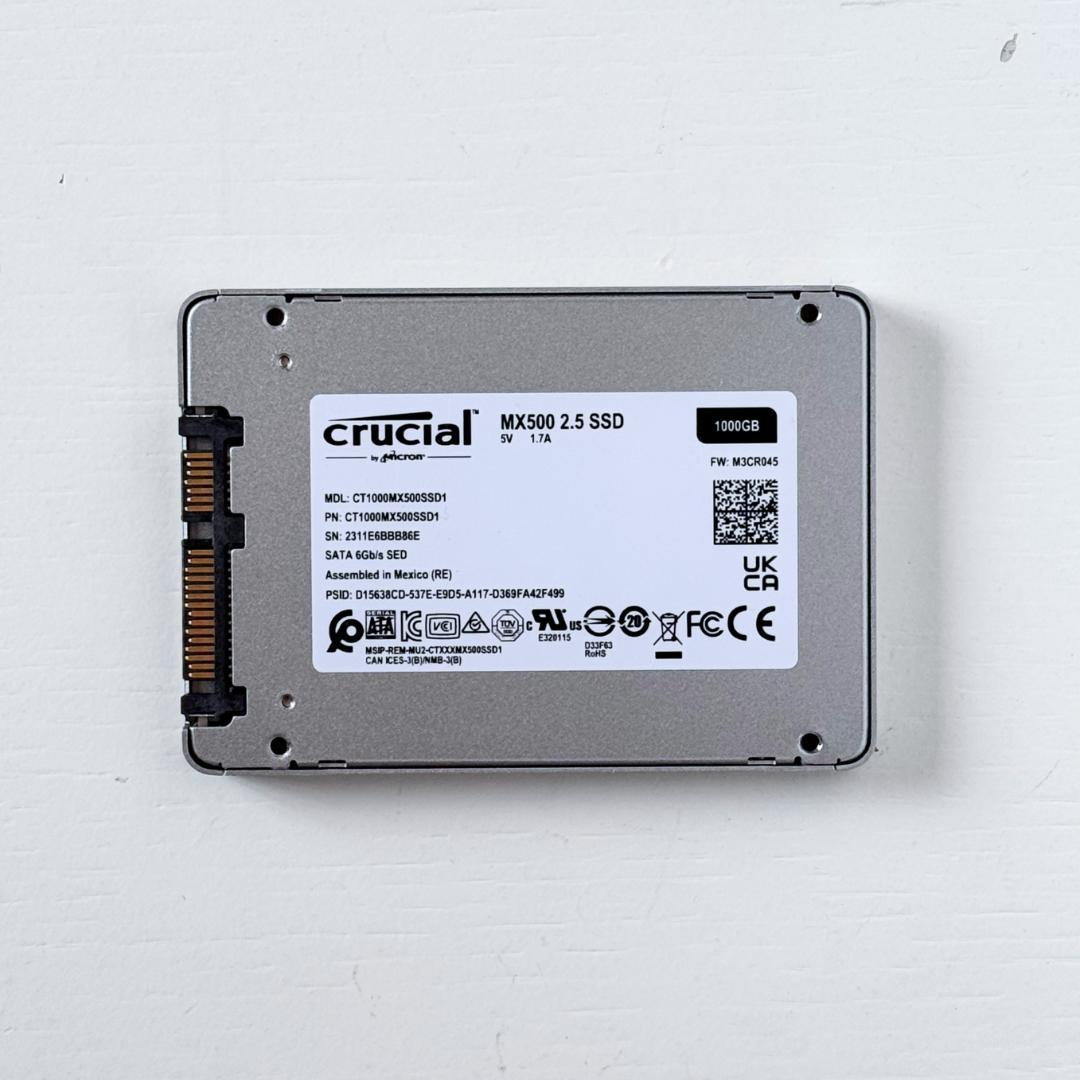 Crucial MX500 1TB SSD 2.5インチ SATA 動作確認済