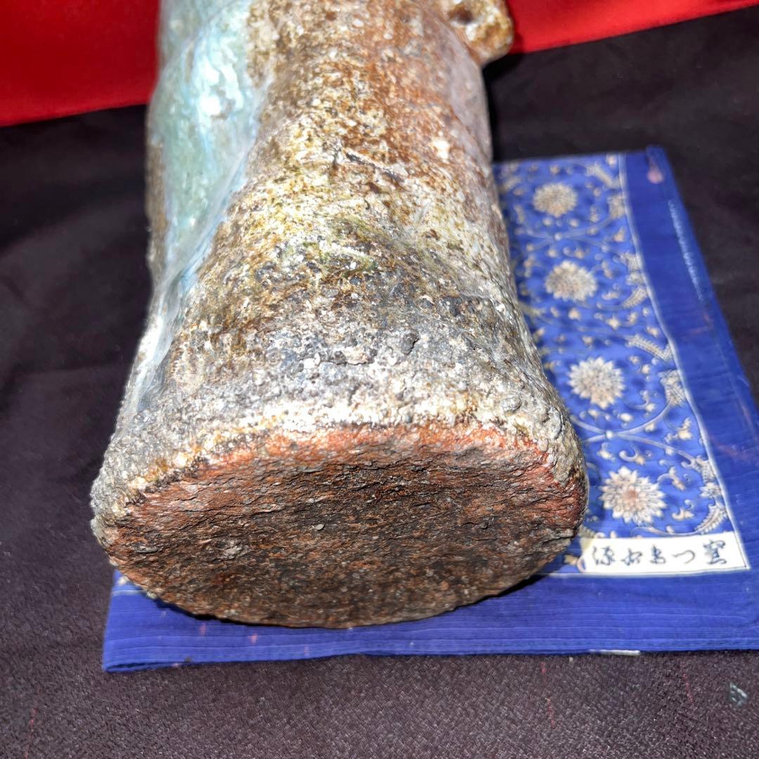 時代物伊賀　信楽耳付き花入割れニューありません美品値下げしました