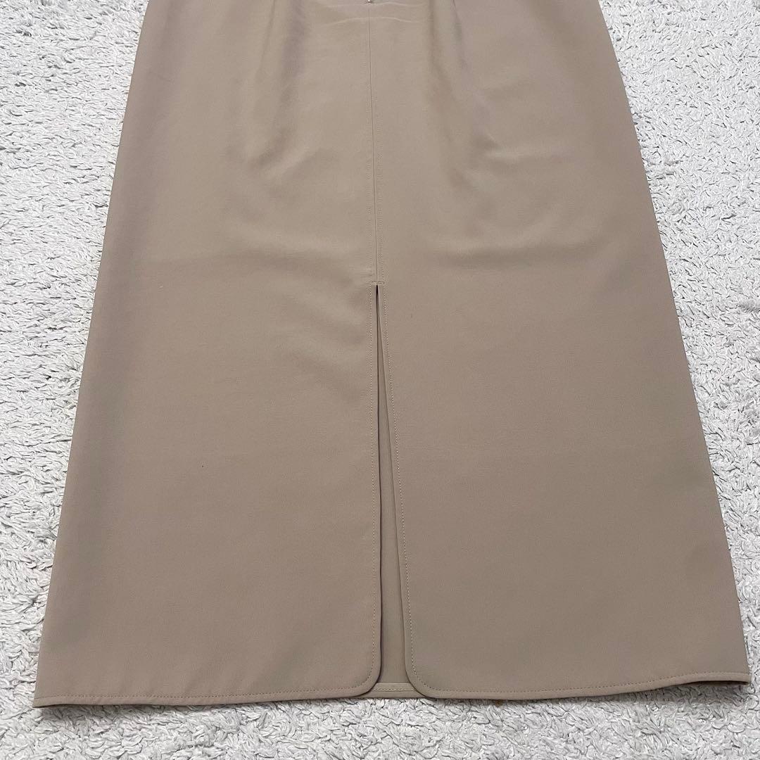 美品 Noble ジャージーライクカラータイトスカート ベージュ 40