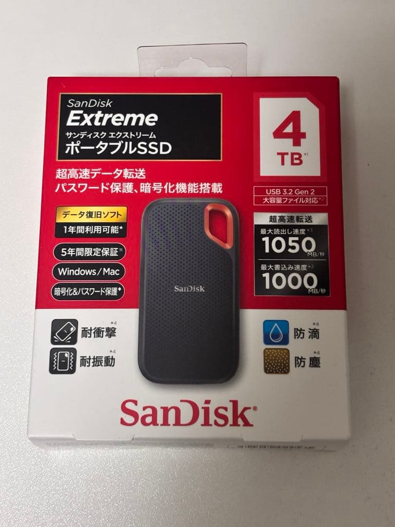 【新品未使用】SanDisk Extreme Portable SSD 4TB