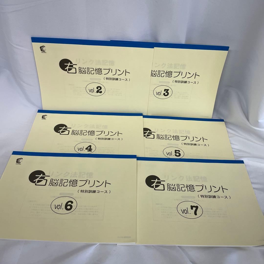 9075 しちだ　七田　右脳記憶プリント　七田式小学生プリント　右脳I