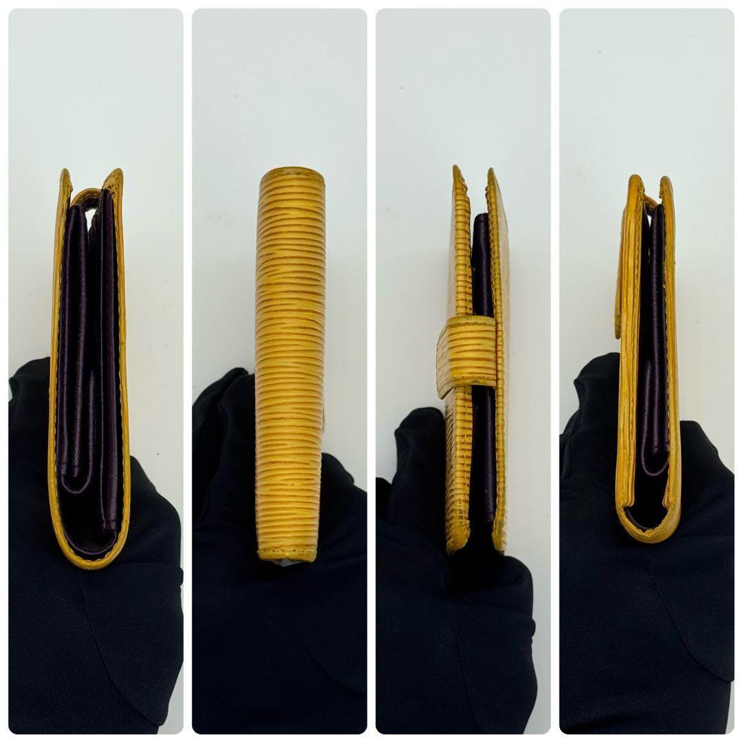 ヴィトン エピ ポルト ビエ コンパクト イエロー 黄色 折り財布