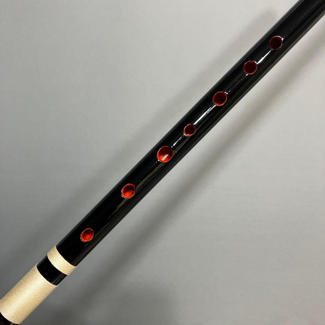 篠笛六本調子　B♭管　CMR6-116 唄物　ドレミ調　黒塗　天地糸巻　西洋音階